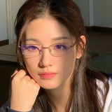 DAIIIBABYYY  -  Retro Harajuku Glasses Women Girls Y2K small box Frame Glass Eyewear Decorative Computer Anti-blue Eyeglasses Seaside Driving