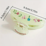 Daiiibabyyy  Refreshing World Petals Hair Claw Rhinestone Design Low-key Beautiful Acetate Hair Claw Clips Hair Accessories for Women Girls