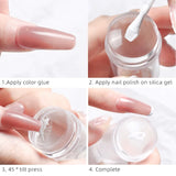Jelly Silicone Head Nail Stamp Set with Scraper French Nail Art Template DIY Polish Gel Design Print Stamping Manicure Tools