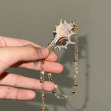 Daiiibabyyy  Bohemian Natural Cowrie Shell Pendant Necklace Conch Shell Chain Necklace Fashion Hawaii Summer Beach Jewelry Women Girl Gift