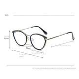 Daiiibabyyy   -  New Fashion Anti Blue Light Glasses High-end Women Men Cat Eyes Glasses Protective Glasses Retro Metal Frames Eyewear