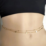 Daiiibabyyy  Sexy Double Layer Colorful Stone Chain for Women Crystal Butterfly Waist Bead Belly Chain Belly Belt Summer Beach Body Jewelry