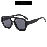 DAIIIBABYYY  -  Leopard Trendy Women Sunglasses Square Chic Decorative Beach Sun Shades for Outdoor Travelling with UV Protection