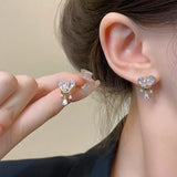 Daiiibabyyy  Y2K Heart Planet Drop Earrings for Women Harajuku Fashion Punk Girl Crystal Stars Earring 2025 Korean Trendy Party Jewelry Gifts