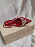 Daiiibabyyy  Shiny Rhinestone Pointy Toe Pumps Sandals Women Sexy Wedding Dress Party Shoes Satin Luxury Diamonds Designer High Heels Female