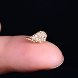 DAIIIBABYYY  -  1pcs New Style Stainless Steel Ear Piercing Cz Stud Earrings Snake Moon Round Ball Arc Cartilage Helix Conch Screw Back Earring