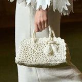 Daiiibabyyy  Hot French Minimalist Handmade Woven Bag Women Daily Casual Commute Single Shoulder Bag Small Tote Bag