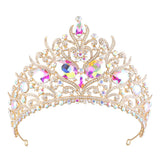 Daiiibabyyy  Bridal Crown Vintage Baroque Big Rhinestone Tiaras Headdress Pageant Miss Party Wedding Crown Jewelry Hair Accessories