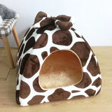 DAIIIBABYYY  -  Foldable Dog House Mat,Cat Litter Teddy Pomeranian Puppy Tent Kennel Nest,Small Medium Dog Chihuahua Mongolian Yurts,Pet Bed