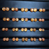 DAIIIBABYYY  ?-  Natural Golden Sunstone Round Beads Jewelry Charms Earrings For Women Man Healing Crystal Energy Christmas Gift 1pair