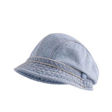 DAIIIBABYYY  -  Cute Retro Fisherman Hat Solid Color Cold Resistance Bucket Hats Ultra Light Warmth Duck Tongue Hat Women's