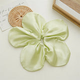 DAIIIBABYYY  -  New Summer Hair Accessories For Sweet Girls Large Size Solid Color Satin Flower High Elastic Head Rope Hair Scrunchies