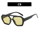 Daiiibabyyy  Unisex Sunglasses European American Double Beam Irregular New Retro High Quality Luxury Brand Personalized Popular Sunglasses