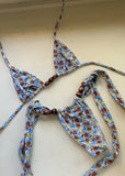 Daiiibabyyy  New Sexy Lace Patchwork Brazilian Bikini Set Female Halter Swimwear Women Print Halter Swimsuit Bathing Suit Biquini