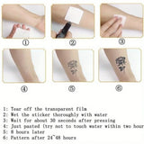 Daiiibabyyy  1pc Flower Patterned Herbal Tattoo Sticker, Symbolizing Noble and Beautiful Flower Arm Tattoos, Waterproof