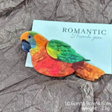 Daiiibabyyy  New Parrot Sparrow Pattern Hair Claw Acrylic Hair Accessories Grasping Clip Lifelike Birds Design Shark Clip for Women Girls