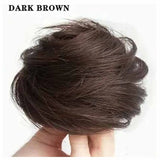 Daiiibabyyy  Straight Synthetic Messy Bun Hair Piece Natural Looking Chignon Hair Extension With Mini Rubber Band Scrunchies Donut Wig Hair