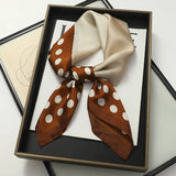 DAIIIBABYYY  -  New Spring Square Neck Scarf Women Bandana Hair Band Design Print Dot Female Foulard Headband Shawl Wrap Neckerchief