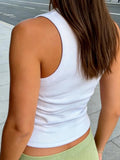 Daiiibabyyy  Women s Sleeveless Crop Tops Summer Casual Tank Tops Crew Neck Beaded  Fit Vest Shirts for Hot Weather