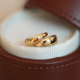 Daiiibabyyy  Luxury Zircon Star Hoop Earrings Sweet Romantic French Rhinestone Gold Color Ear Buckle Jewelry Gifts for Women Girls