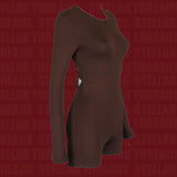 Daiiibabyyy  New Summer Collection for Europe and America! Long - Sleeve Front Design, Back Pleated, Waist - Baring Sexy Y2K - Style Skinny S
