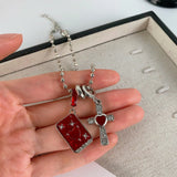 Daiiibabyyy  New Arrival Elegant Unique Design Enamel Oil Drop Star Clavicle Chain Necklace Fashion Simple Geometry Jewelry Party Gifts