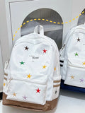 Daiiibabyyy  Star Embroidery Schoolmochila Lightweighte Casual Bag Student Backpack Cute Ins Sac Femme Large Capacity Bags for Woman