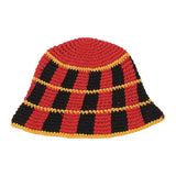 Daiiibabyyy  Casual Crochet Striped Bucket Hat Thermal Wool Cold Cap Korean Style Y2K Panama Hat Girl