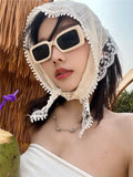 Daiiibabyyy  1Pc French Lace Headband Style Headscarf/headband Outdoor Dating,sweet and Elegant Style,easy To Wear,fashionable Versatile