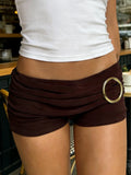 Daiiibabyyy  Women s High Waisted Denim Shorts with Frayed Hem and Distressed Details Casual Summer Fashion Shorts