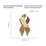 Daiiibabyyy Personalized Denim Brooch Russian Flag Brooch Saint George Flag Pin Punk Enamel Pins Maple Memorial Gift Brooch Wheat Ear Badge