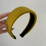 Daiiibabyyy  Retro velvet wide headband for women small face high cranial top hairhoop hair accessories