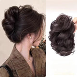 DAIIIBABYYY  -  Synthetic Women's Wig - Scrunchie-style Lazy Flower Bud Bun, Fashionable, Natural and Fluffy Wig Hairpiece.