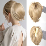 Daiiibabyyy  Synthetic Messy Bun Hair Piece Scrunchies for Women Straight Chignon Ponytail Clip in Hair Extensions Tousled Updo