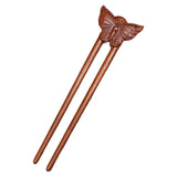 Daiiibabyyy  Elegant Wood Wooden Hair Stick Vintage Style Handmade Craft Hanfu Hairpin Cat Flower Rabbit Deer Chinese Style Hairpin Women