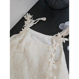 DAIIIBABYYY  -  Pure Sexy Women Dress Summer Sleeveless Lace Patchwork Korean Fashion Long Dresses Tassel Ruffles Skirt Sweet Female Clothes