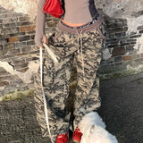 DAIIIBABYYY  -  Y2K Vintage Camouflage Women Sweatpants Harajuku Jogging American Retro Wide Leg Pants Baggy Trousers Hip Hop Casual