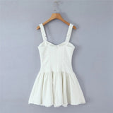 Daiiibabyyy  Sexy Floral Stripes Print V neck Bow Lacing Up Sling Dress Women Zipper Back Low Waist Spliced Lace Swing Short Vestidos Robe