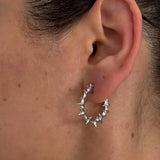 Daiiibabyyy  Personality Gothic Stainless Steel Circle Thorns Hoop Earrings for Women Street Punk Hip-hop Earrings Jewelry Accessories Gifts
