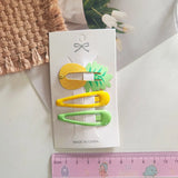 DAIIIBABYYY  -  3pc Fashion Cartoon Cute Fruit BB Hairpin Hair Clips for Women Girls Childs Gift Hair Accessories Party Holiday Ornament