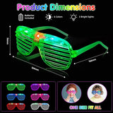 Daiiibabyyy 50PCS LED Glasses Light Up Glasses 6 Neon Colors Led Shutter Shades Glasses for Teens Adult Birthday Neon Party Favors Props