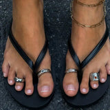 Daiiibabyyy  3/4Pcs Personalized Toe Ring Set Women Silver Color Rhinestone Inlaid Open Foot Rings Trendy Punk Vacation Jewelry Accessories
