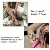 Daiiibabyyy  1 Sheet Temporary Tattoo Stickers Waterproof 15 Days Tattoo Armband Bracelet Fake Tattoo