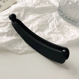 Daiiibabyyy  Black Banana Clip Hairpin Women Toothed Non-slip Hairpin Ponytail Headwear Fashion Korean Hair Accessories Festival Gift