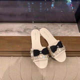Daiiibabyyy  Summer New Womens Shoes Luxury Rhinestone Flat Slippers for Woman Comfortable Vacation Casual Shoes Designer Shoes Zapatos Mujer