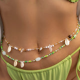 DAIIIBABYYY  -  Bohemia Hand-woven Beaded Waist Beads Women's Fashion Irregular Stone Belly Chain Sexy Body Chain Jewelry Gift