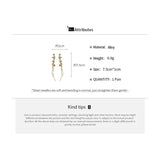 Daiiibabyyy  Silver Needle Zircon Butterfly Tassel Earrings  Personalized Fashionable High-end Earring Light Luxury Versatile Jewelry