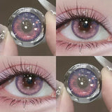 Daiiibabyyy  2Pieces Color Contact Lenses Bling Pupil Beauty Cosplay Color Circle Lens Yearly Galaxy Colour Contacts with Box
