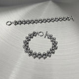 Daiiibabyyy  Punk Hollow Ball Titanium Steel Gothic Style Bracelet Non fading Hip Hop Bracelet For Men Women Girls Party Jewelry Accessories