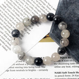 DAIIIBABYYY  -  Reiki Tourmaline Bracelets Men Natural Black QuartzRutilated Beaded Positive Energy Magnetic Field Bracelets for Women Jewelry